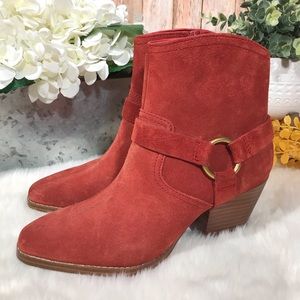 NEW Michael Kors Suede Leather Western Booties